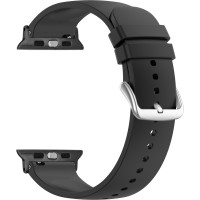 LAVVU Černý silikonový řemínek na hodinky pro APPLE WATCH 42-44 mm