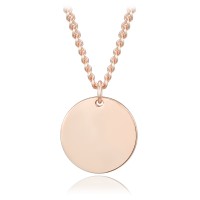 MINET Decentní Rose gold stříbrný náhrdelník s kolečkem