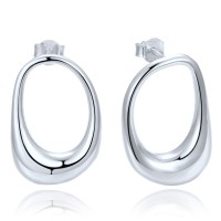 MINET Moderní stříbrné náušnice