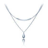 MINET Elegantní dvojitý stříbrný náhrdelník