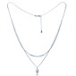 MINET Elegantní dvojitý stříbrný náhrdelník