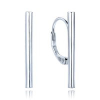 MINET Elegantní stříbrné náušnice tyčky