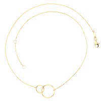 MINET Zlatý náhrdelník spojené kroužky Au 585/1000 2,30g