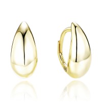 MINET Moderní pozlacené stříbrné náušnice kapky