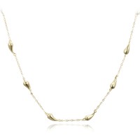 MINET Pozlacený stříbrný náhrdelník kapky