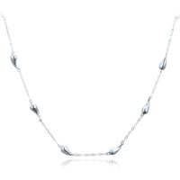 MINET Moderní stříbrný náhrdelník kapky