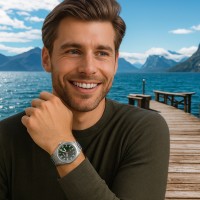 LAVVU Ocelové pánské hodinky FOSEN Green