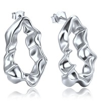 MINET Moderní stříbrné náušnice