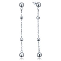 MINET Elegantní stříbrné náušnice s kuličkami