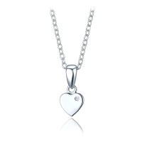 MINET Stříbrný náhrdelník se srdíčkem - dcera
