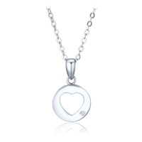 MINET Stříbrný náhrdelník se srdíčkem - matka