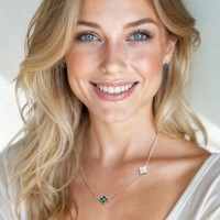 MINET Stříbrný náhrdelník čtyřlístky s bílou perletí a malachitem