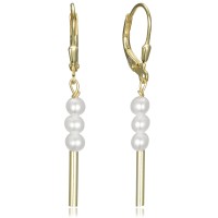 MINET Pozlacené stříbrné náušnice s přírodními perlami