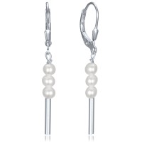 MINET Stříbrné náušnice s přírodními perlami