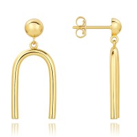 MINET Moderní zlaté náušnice s kuličkou Au 585/1000 1,70g