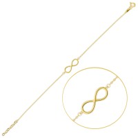 MINET Elegantní zlatý náramek nekonečno Au 585/1000 0,80g