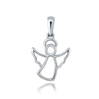 MINET Elegantní zlatý přívěs z bílého zlata anděl Au 585/1000 0,50g