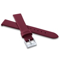 MINET Vínový kožený řemínek se stříbrnou sponou - 16