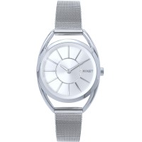 MINET Stříbrné dámské hodinky ICON SILVER s ocelovým řemínkem