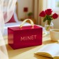 MINET Stříbrné dámské hodinky SIENA s růžovým řemínkem