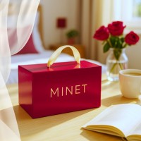 MINET Stříbrné dámské hodinky SIENA s béžovým řemínkem