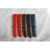 LAVVU Černý prošitý řemínek CROCO z luxusní kůže Top Grain - 14