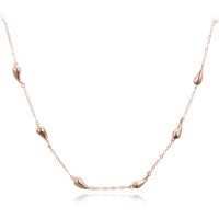 MINET Rose gold stříbrný náhrdelník kapky