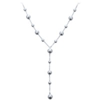 MINET Elegantní stříbrný náhrdelník s kuličkami