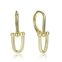 MINET Moderní pozlacené stříbrné náušnice