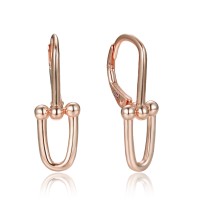 MINET Moderní pozlacené stříbrné náušnice