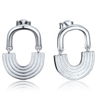 MINET Moderní stříbrné náušnice