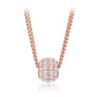 MINET Elegantní pozlacený stříbrný náhrdelník se zirkonem