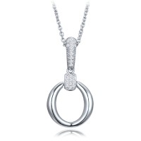 MINET Elegantní stříbrný náhrdelník se zirkonem