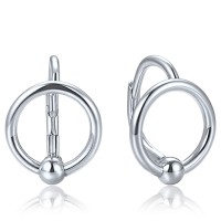 MINET Elegantní stříbrné náušnice kroužky