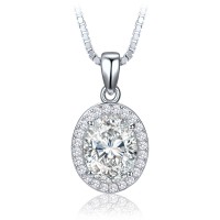 MINET Luxusní stříbrný náhrdelník se zirkonem