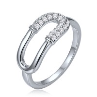 MINET Luxusní stříbrný prsten se zirkonem vel. 59