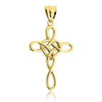MINET Zlatý přívěsek křížek Au 585/1000 1,60g