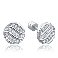 MINET Zlatý přívěsek kolečko s bílým zirkonem Au 585/1000 1,60g