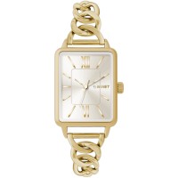 MINET Zlaté dámské hodinky SIENA se zlatým ocelovým řemínkem